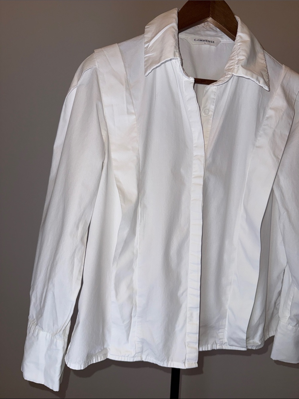 Commense Oversized Button Down Cotton Shirt | Size L - Picture 4 of 13